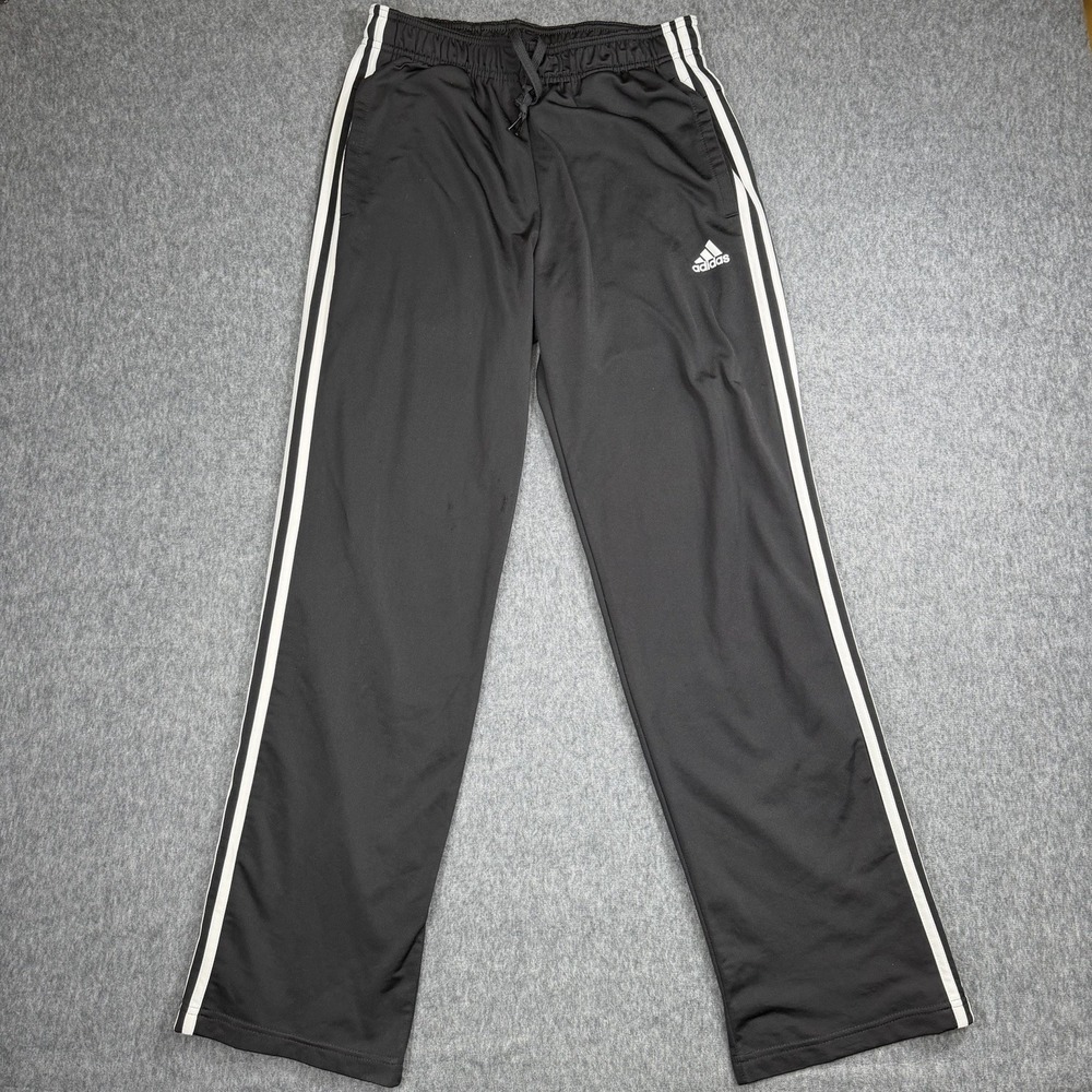 Adidas Pants Mens M Black Primegreen Essentials Open Hem Warm Up‎ Soccer Track